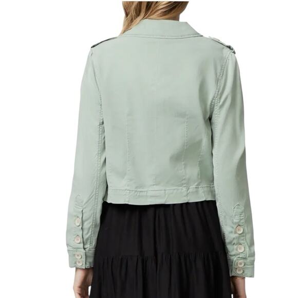 Paige Utility Jacket Cropped Denim Packet Jacket XS - Picture 2 of 10